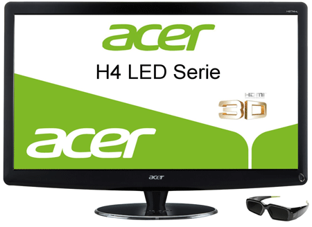 ACER HN274HBbmiiid für 299€ - 27" Full-HD 3D Monitor mit Nvidia Vision 2-Brille