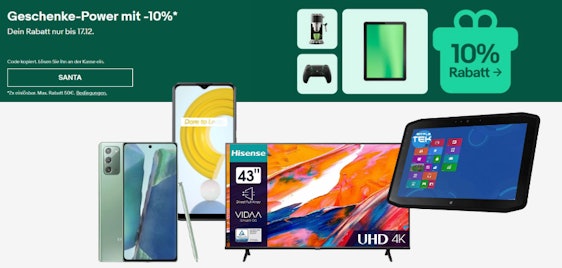 eBay Weihnachts Angebote 👀 10% Rabatt auf Re-Store Artikel