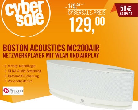 Boston Acoustics MC200 Air für 129€ - DLNA und WLAN Lautsprecher