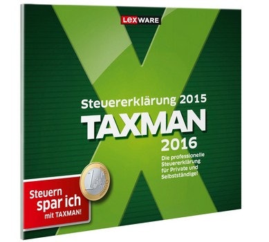 Lexware Taxman 2016 für 19 euro - Steuererklärung für 2015