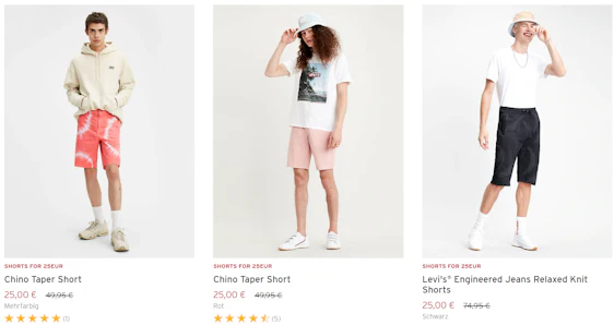 Diverse Levi's Shorts ab 25€