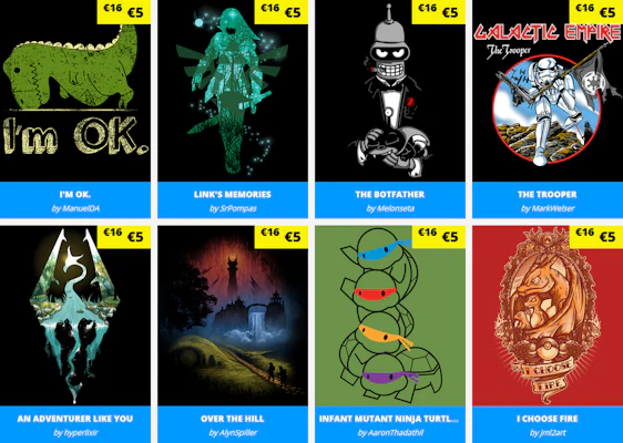 Bedruckte Shirts ab 4€ bei Qwertee