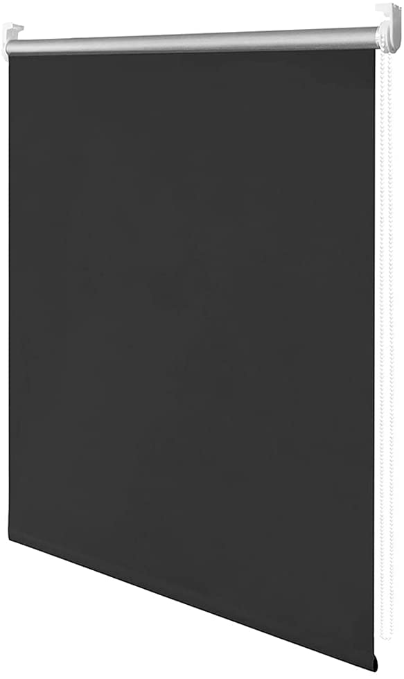 EINFEBEN Klemmfix Verdunkelungsrollo 40cm x 160cm für Fenster &amp; Tür,  ohne Bohren, 100% Polyester