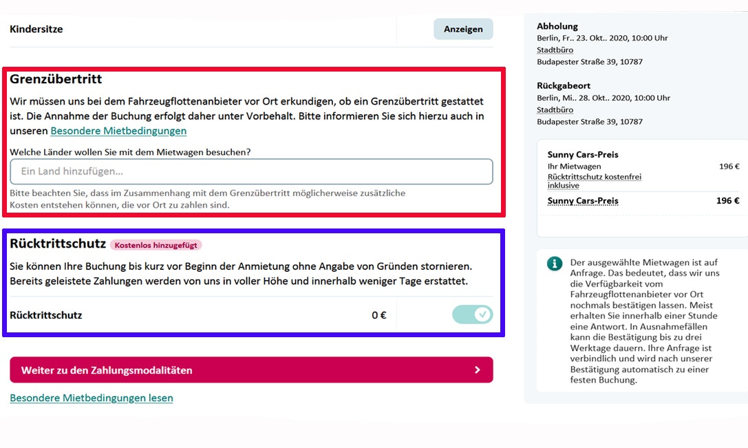 Sunny Cars Gutschein einlösen 3