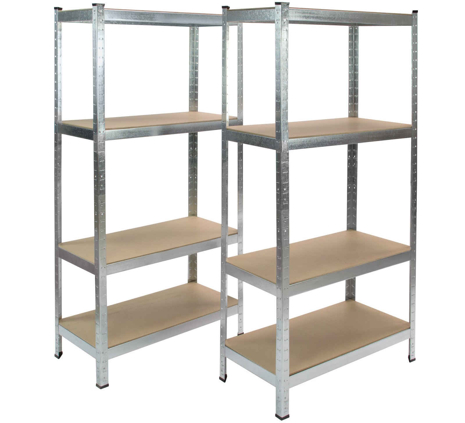 2 Dema Steckregale mit je 5 Holzböden für 33€ - 160x160x40 cm mit bis zu 875kg Tragkraft