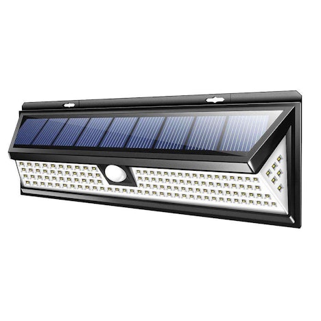 60% reduziert: 118LED Solarlampe Weitwinkel Solarantrieb Wasserdicht geeignet für Sicherheitsmauer/Garage/Terrasse/Garten