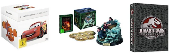 Günstige Filme bei Amazon - z.B. Disney Pixar "Die ultimative Blu ray Collection" für 52€