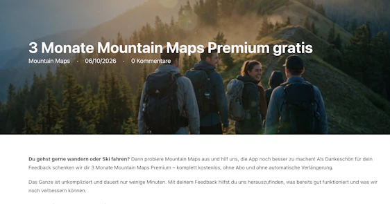 3 Monate Mountain Maps Premium gratis