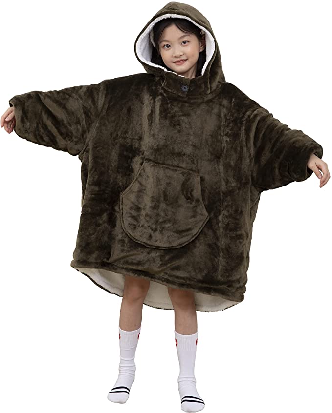 Westkun Kinder Decke Hoodie Übergroße Sweatshirt 