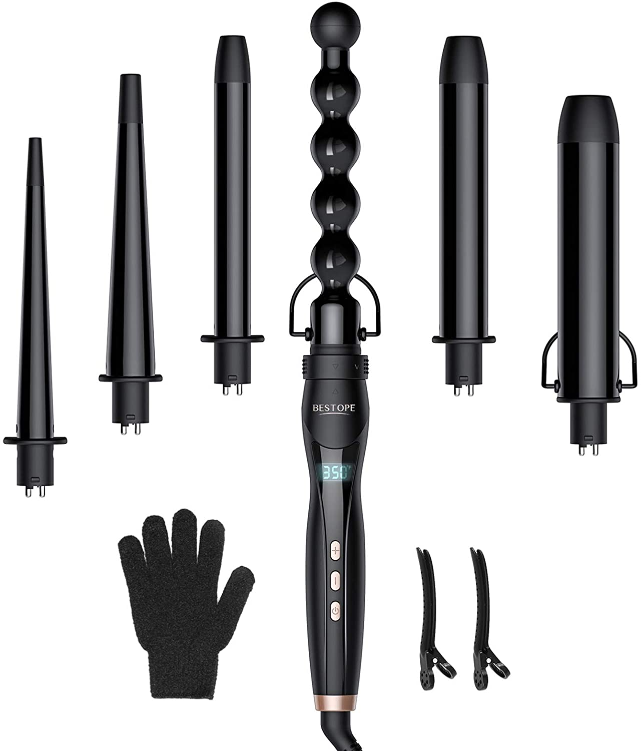 BESTOPE SHARR-Curler Curling Tong, Schwarz