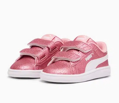 PUMA SmasPUMA Smash 3.0 Glitz Glam Baby Sneaker ab Größe 19 – süße Kleinkind-Schuhe mit Klettverschlussh 3.0 Glitz Glam Baby Sneaker ab Größe 19 – süße Kleinkind-Schuhe mit Klettverschluss