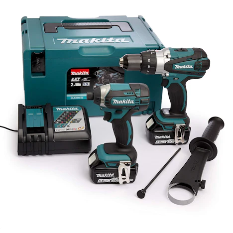 Makita DLX2145TJ 18V 2x 5.0Ah LI-ION Schlagbohrmaschine / Schlagschrauber Set