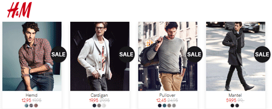 H&amp;M Gutscheinkombi - 25% auf einen Artikel und 5€ auf die Bestellung auch für reduzierte Ware