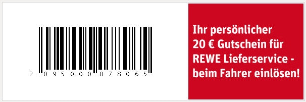 20 euro Gutschein für Rewe Lieferservice schnaeppchenfuchs