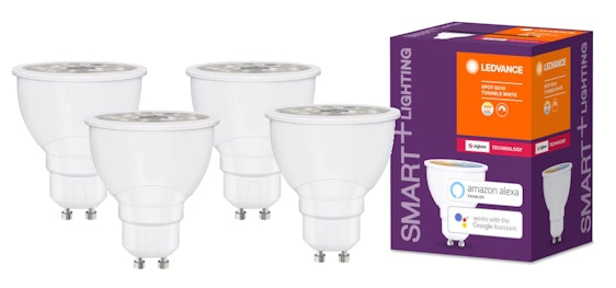 4x Ledvance Smart+ GU10 Leuchte für 26€ - mit Zigbee, warmweiß bis kaltweiß einstellbar