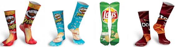 New Fashion Harajuku Kawaii für 2€ - Socken in Chips-Optik, unisex