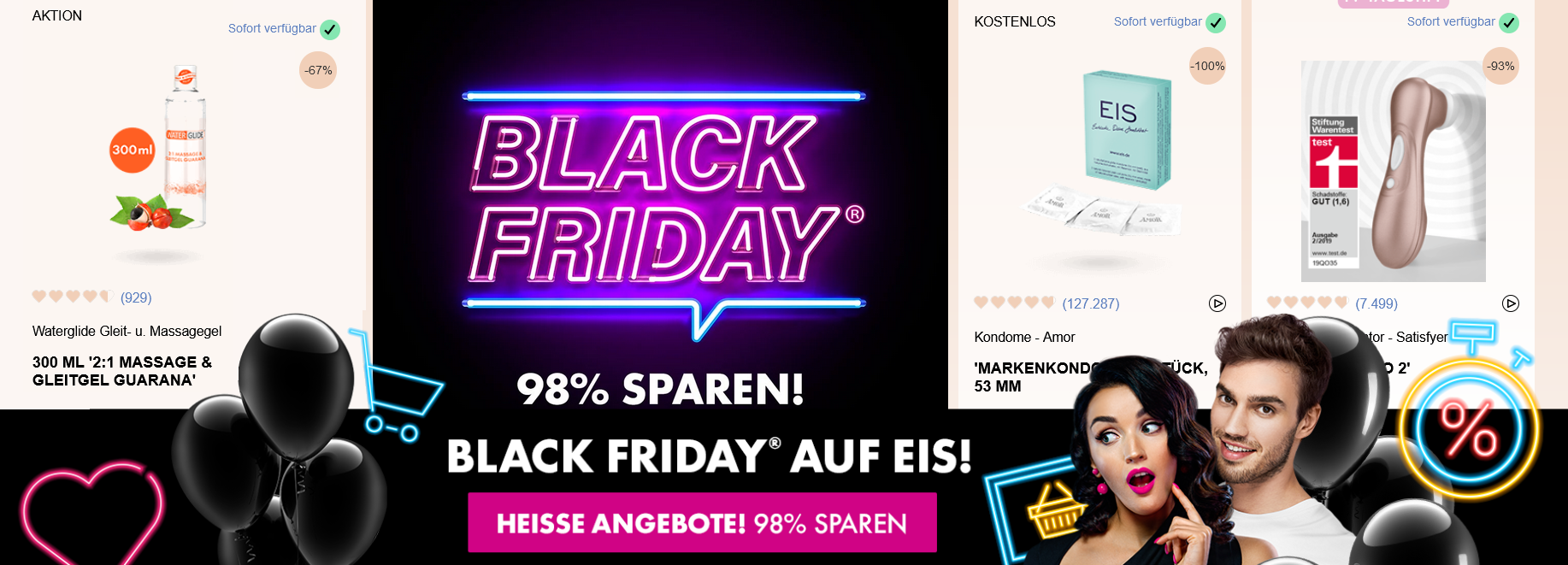 Verlängert! Black Friday Angebote bei Eis.de 🔥 ab 30€ MBW - z.B.: Satisfyer "Pro 2" Next Generation für 9€