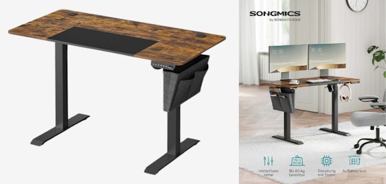 Mega Preis! 🤩 Songmics höhenverstellbarer Schreibtisch für 85€ - mit 120x60cm Arbeitsplatte