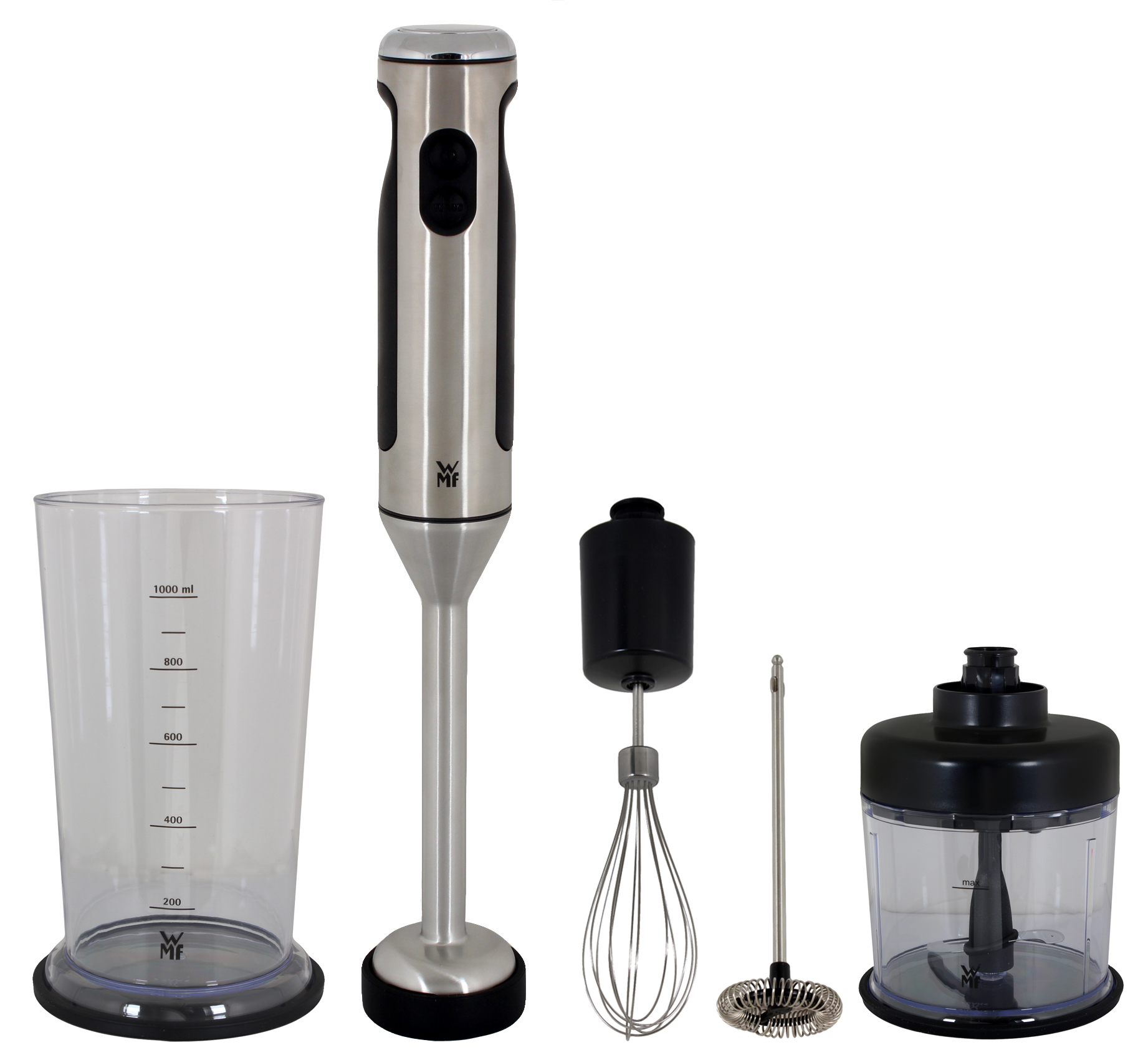 WMF Lineo Stabmixer 4-in-1 für 75€ - 700 Watt, inkl. Zerkleinerer, Schneebesen und Milchaufschäumer