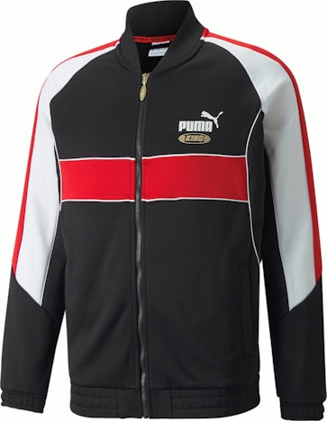 Puma King Herren-Trainingsjacke ab 29€ – in Schwarz/Rot, Gr. XXS-M