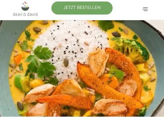 gratis Heißgetränk bei Dean & David für Newsletteranmeldung