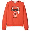 Karl Lagerfeld Jungen Sweatshirt Sweat, Orange (Minium 42M), 4 Jahre (Hersteller Größe: 04A)