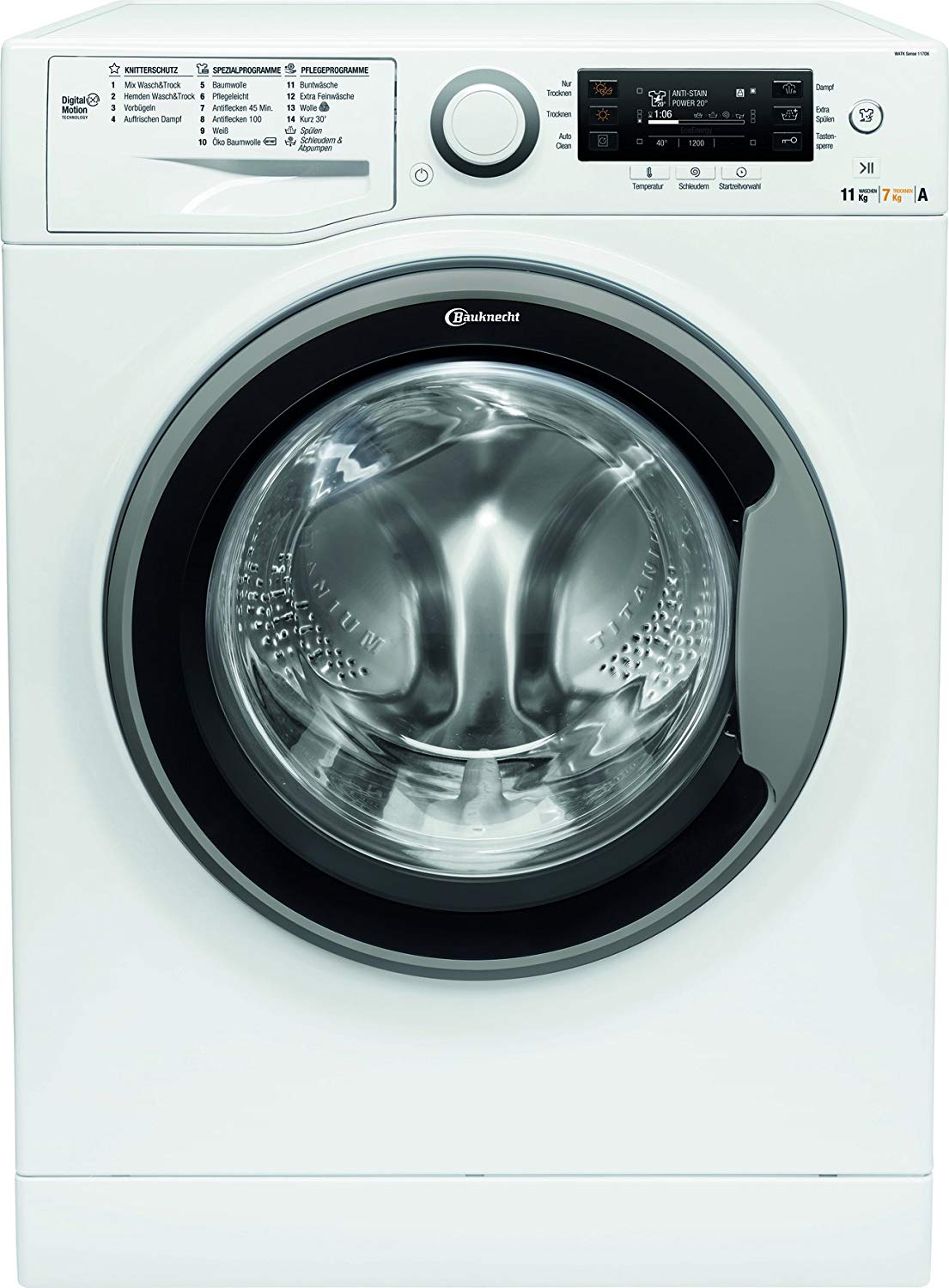 11 KG Trockner Bauknecht WATK Sense 117D6 EU Waschtrockner für 699 EUR inkl. Lieferung