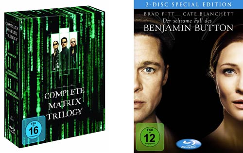 Blu-Ray Blitzangebote - Matrix Trilogy für 19€, Der seltsame Fall des Benjamin Button für 8€ oder The Dark Knight für 8€ (Update)