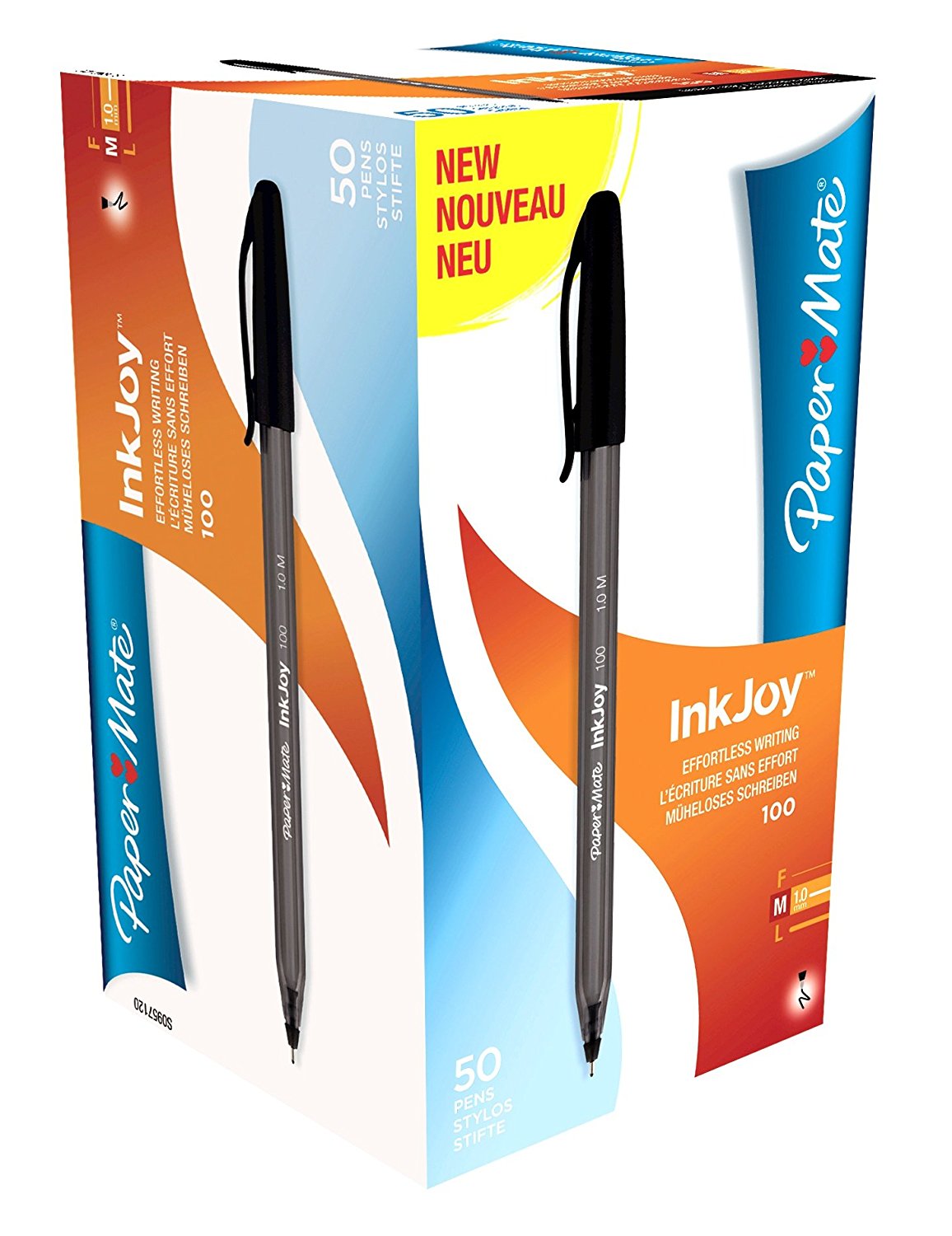 Vorbei!! Amazon - Paper Mate Inkjoy 100 Kugelschreiber mit Kappe, Medium 50 Stück schwarz für 5,55 Euro