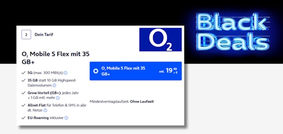 Ohne Anschlussgebühr & Mindestlaufzeit! 😎 o2 Mobile S Flex mit 35 GB+ für 19,99€ mtl.