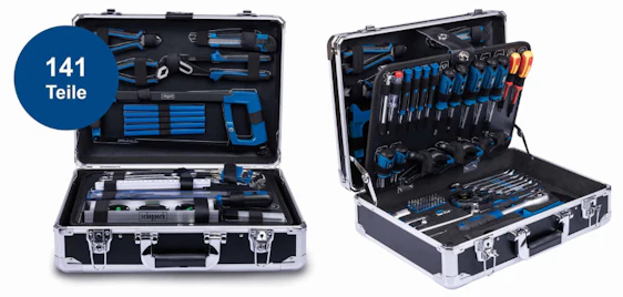 🧰 Scheppach TB200 Aluminium Werkzeugkoffer (141-teilig) für 85€ 🔨