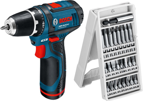 Bosch Akkuschrauber GSR 10,8-2-LI fü 69€ – mit 2. Akku, Ladegerät und Zubehörset