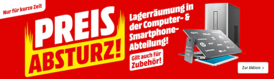 Lagerräumung mit Technik-Schnäppchen bei Media Markt - z.B. Asus ZenBook UX3410UQ für 799€