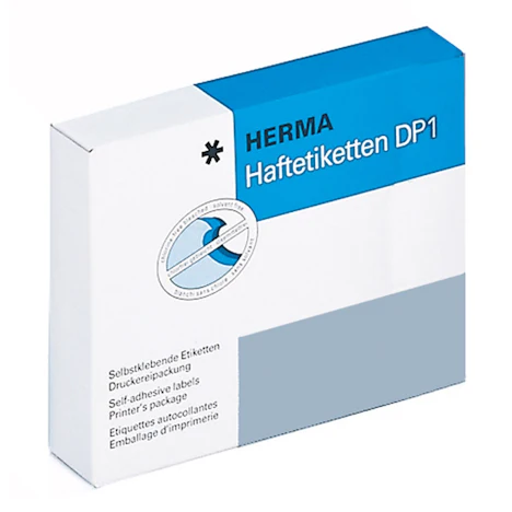 Herma 3150 Haftetiketten (für Druckmaschinen DP1, Papier matt, 50 x 50 mm) 1000 Stück weiß