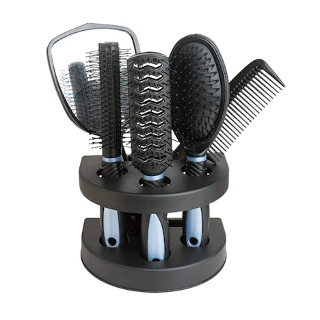 5-teiliges Stylingset mit Spiegel Salon Haarbürste Set
