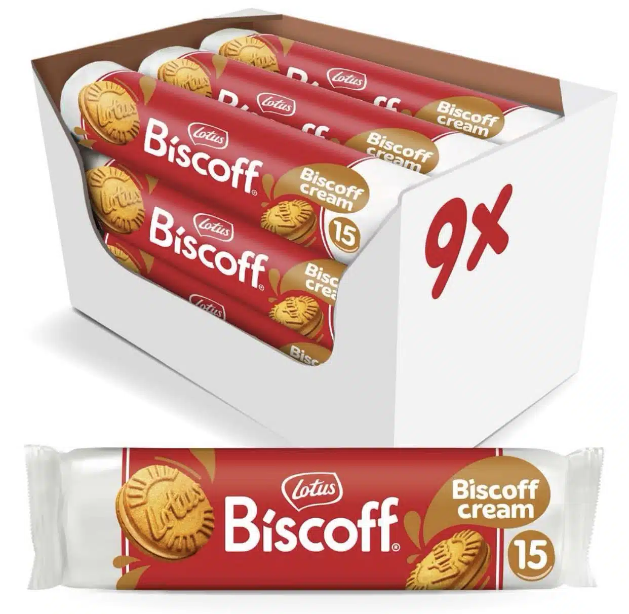Lotus Biscoff Doppelkekse mit Cremefüllung  9 x 150g für 12,99€(statt 15,99€)