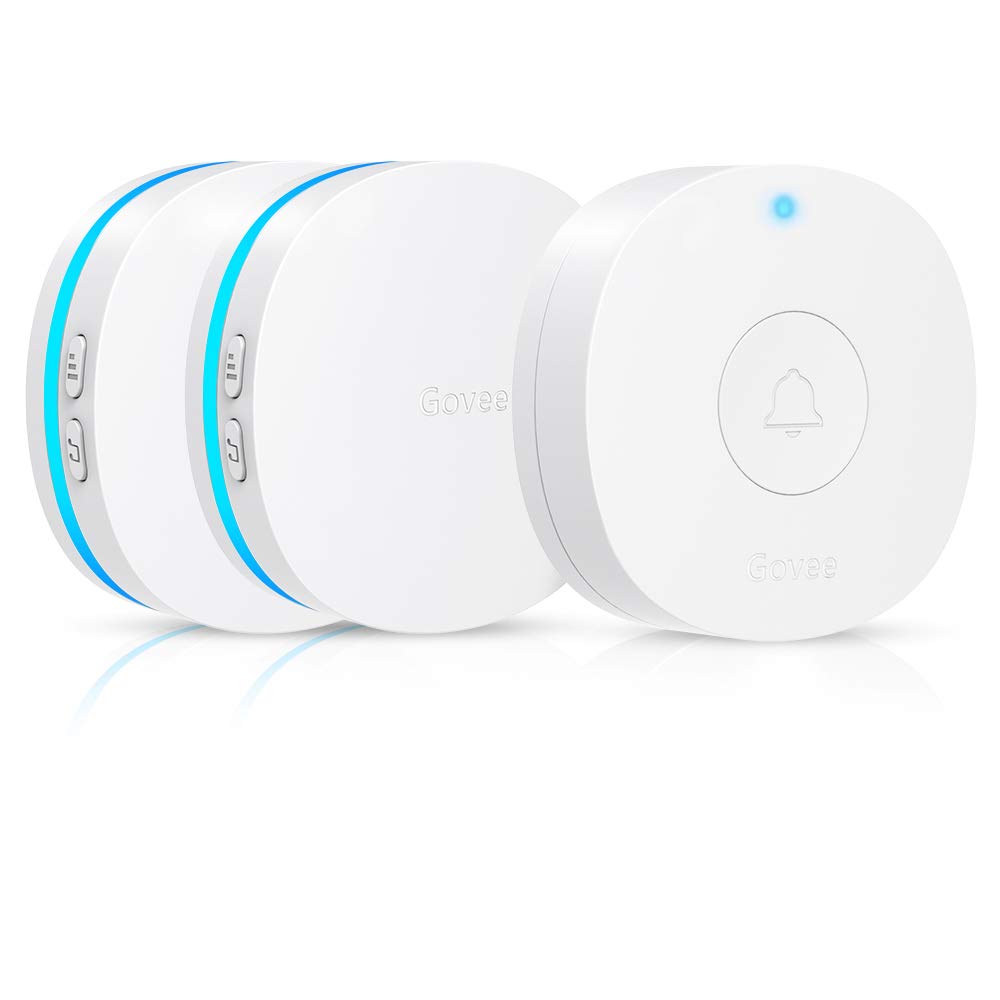 Türklingel Wasserdichtes Funkklingel Set mit 1 Sender und 2 Plug-in Empfänger​