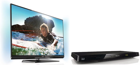 Philips 46PFL7007K/12 inkl. Philips HTS7202/12 und Wandhalterung für 1799€ - 46" 3D-LED-TV mit Heimkinosystem