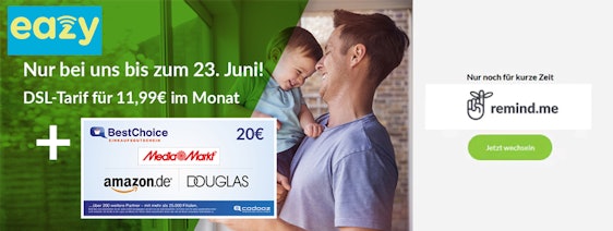 Eazy Internet & Festnetz-Tarif ab 11,99€ im Monat – mit kostenlosem Premium-Router und 20€ BestChoice-Gutschein