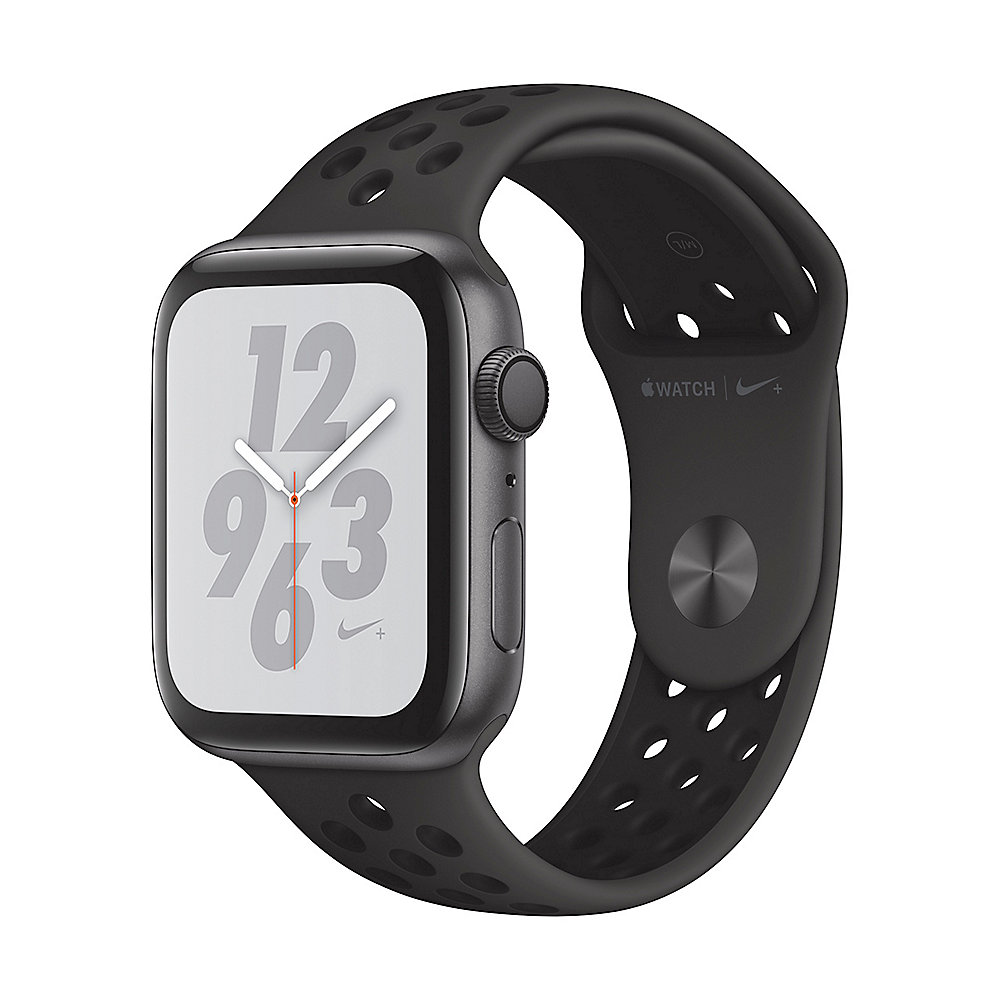 Apple Watch Nike+ GPS 44mm Aluminiumgehäuse Space Grau Sportarmband Schwarz für 389,- EUR inkl. VSK