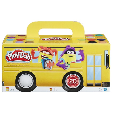 Wieder da: Knetpaket Hasbro Play-Doh A7924EU6 - Super Farbenset, 20-er Pack für 9,99 EUR