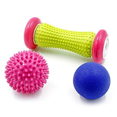 Fußmassage-Rolle für Plantarfasziitis mit stacheligem Massageball