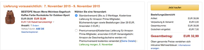 Bestope-Rucksack-Bestellung