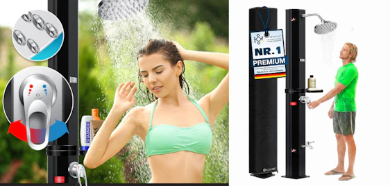 Erfrischung für euren Garten! ☀️ KESSER Solardusche (60L) für 156€ 🚿