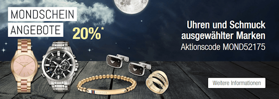 20% Rabatt auf Uhren und Schmuck in den Galeria Kaufhof Mondscheinangeboten - z.B. Casio Edifice für 200€