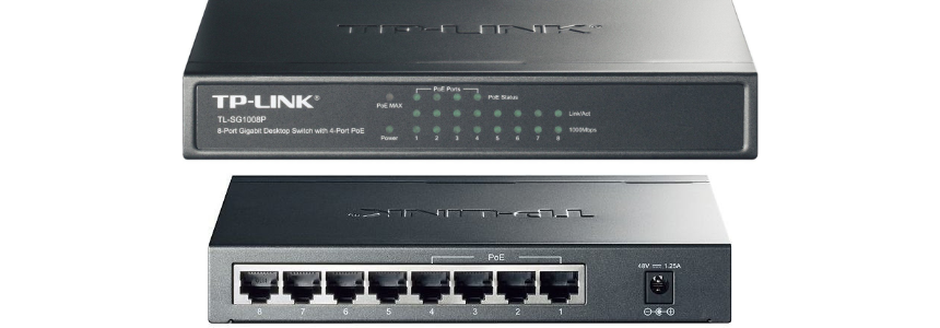 TP-Link SG1008P für 37€ - 8-Port Switch mit 16Gb/s, 4x PoE Switch (Prime)