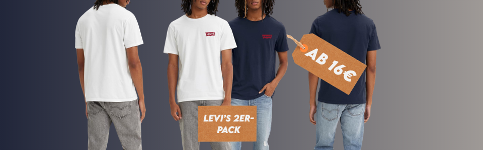Doppelter Style für den Alltag! 👕 Levi's 2-Pack Crewneck T-Shirts ab nur 16€ 👖