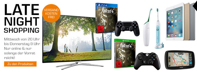 Saturn Late Night Shopping am 24.02. - z. B. PS4 Controller mit Fallout 4 für 80€