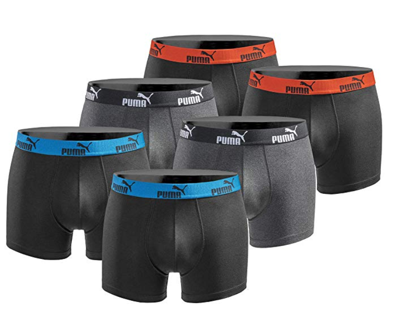 PUMA Boxershort 6er Pack Herren Basic Black Limited Edition für 28,79€ (Amazon)