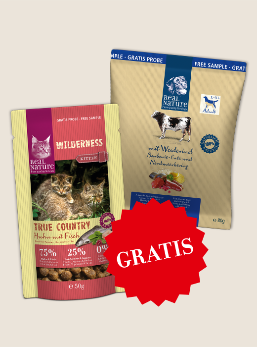 Gratis: Futterprobe für Hunde von Real Nature